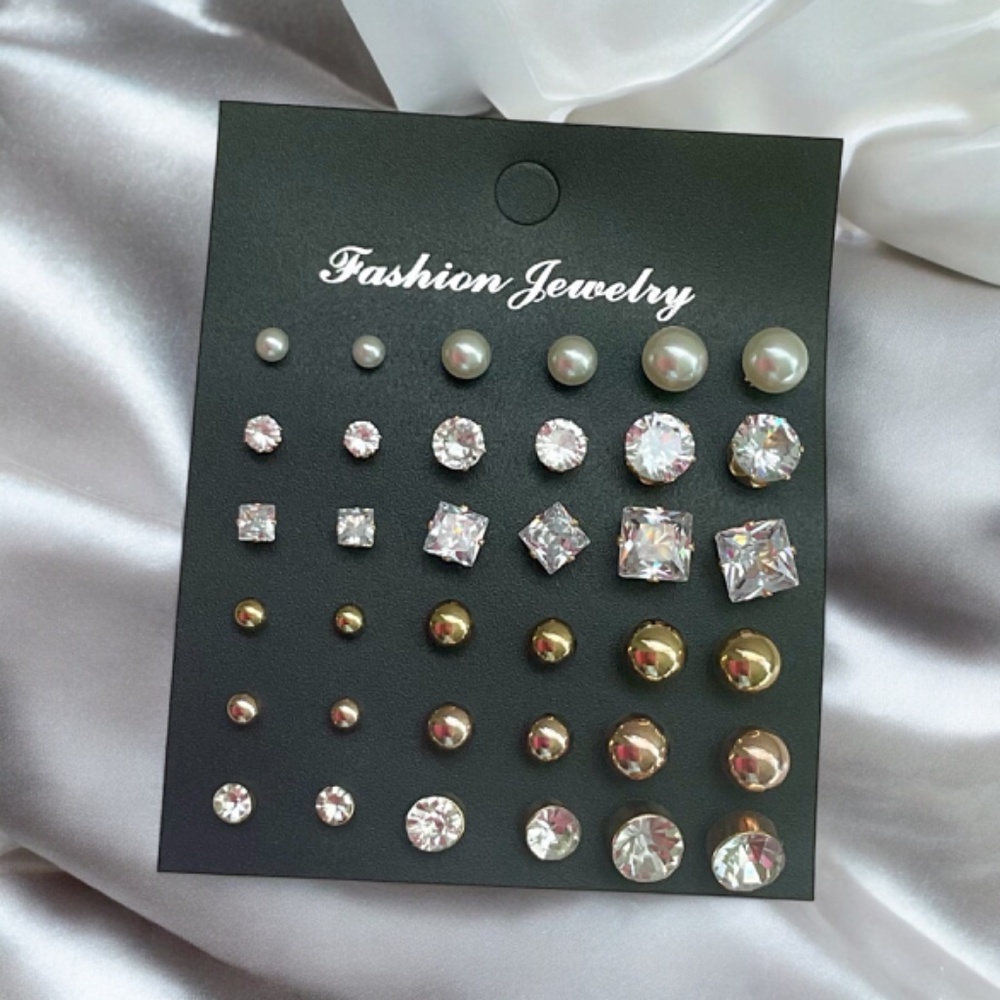 Assorted Fold Stud Earrings - Set Of 20 - image 2